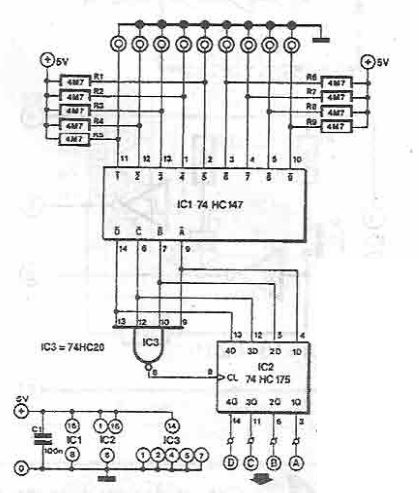 Nine channel sensor electronic switch circuit diagram