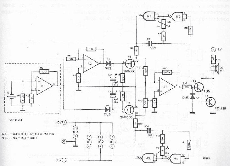 Electronic bell circuit diagram using buzzer
