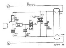 Circuit for dimming a fluorescent tube